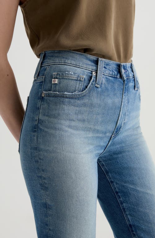 Ag Brinley Mid Rise Ankle Straight Leg Jeans In Blue