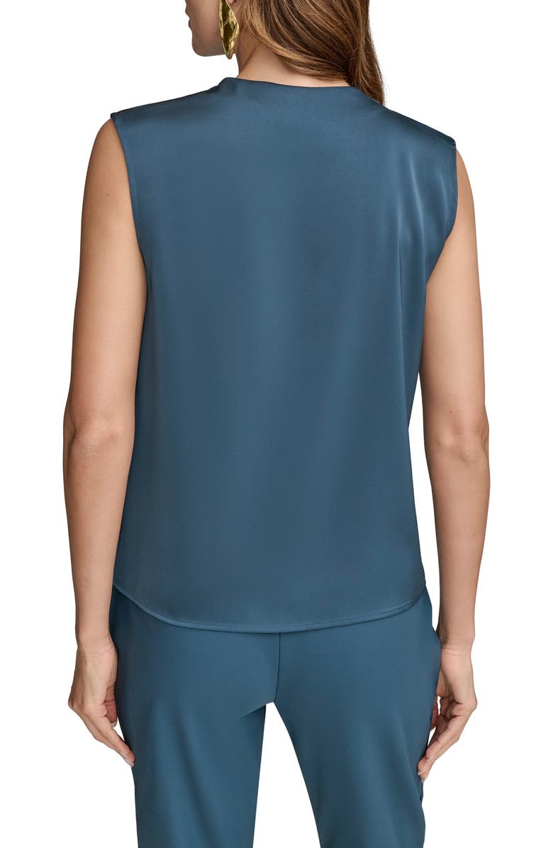 Donna Karan New York Drape Neck Charmeuse Top, Alternate, color,