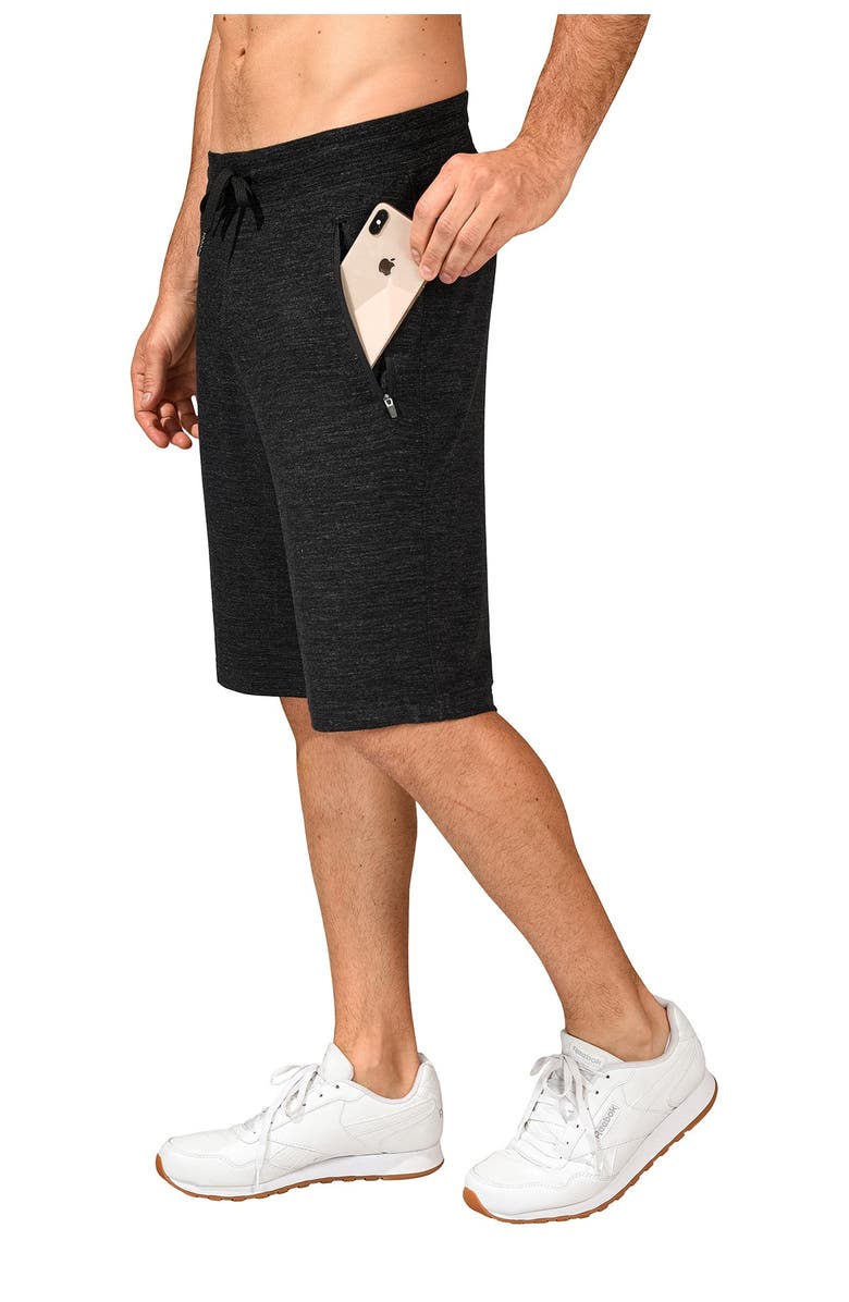 90 DEGREE BY REFLEX Zip Pocket Terry Shorts, Alternate, color, 