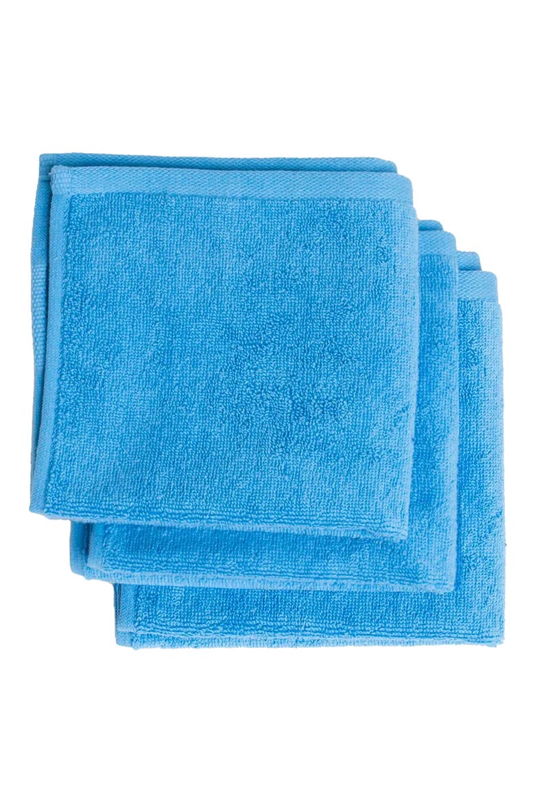 Spectrum 3-Pack Face Towels, Main, color, SUNDAY BLUE