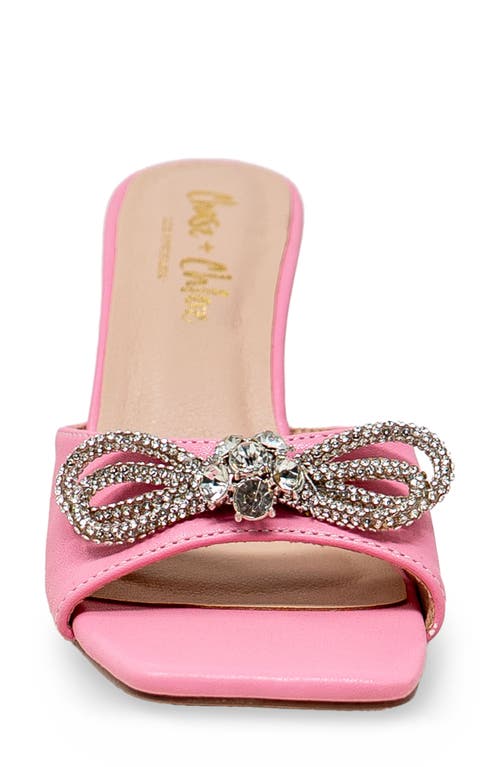 CHASE & CHLOE CHASE AND CHLOE ARABELLA RHINESTONE BOW MULE SANDAL 