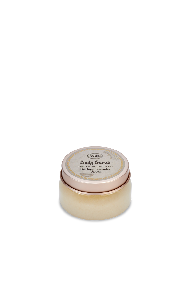 Body Scrub PET Jar Patchouli Lavender Vanilla 200gr, Main, color, Patchouli Lavender Vanilla