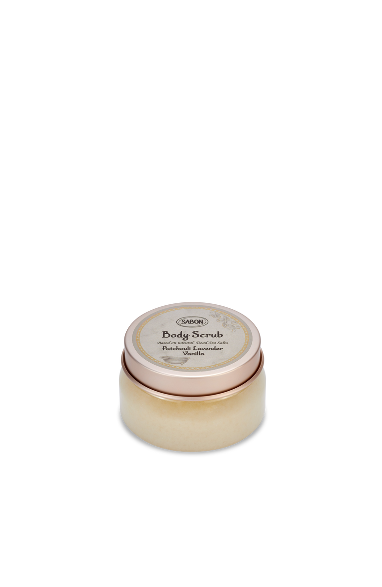 SABON Body Scrub PET Jar Patchouli Lavender Vanilla 200gr, Main, color, Patchouli Lavender Vanilla