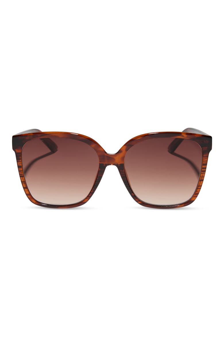 Hazel 58mm Gradient Square Sunglasses, Main, color, BROWN GRADIENT