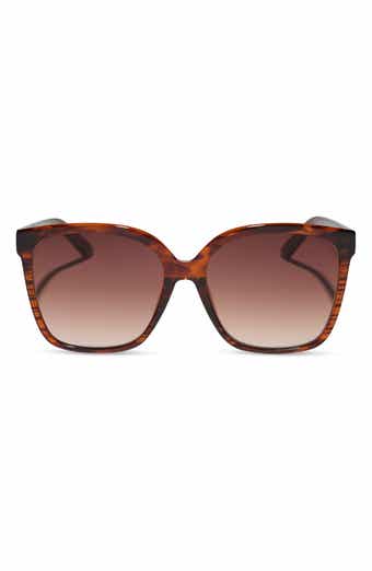 DIFF Hazel 58mm Gradient Square Sunglasses