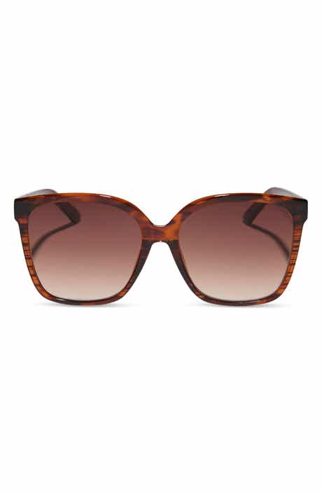 DIFF Hazel 58mm Gradient Square Sunglasses