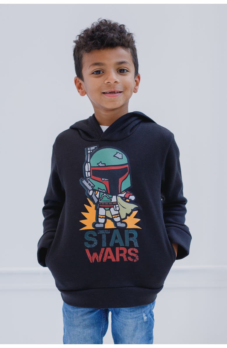 Star Wars Boba Fett Pullover Hoodie, Alternate, color, Black