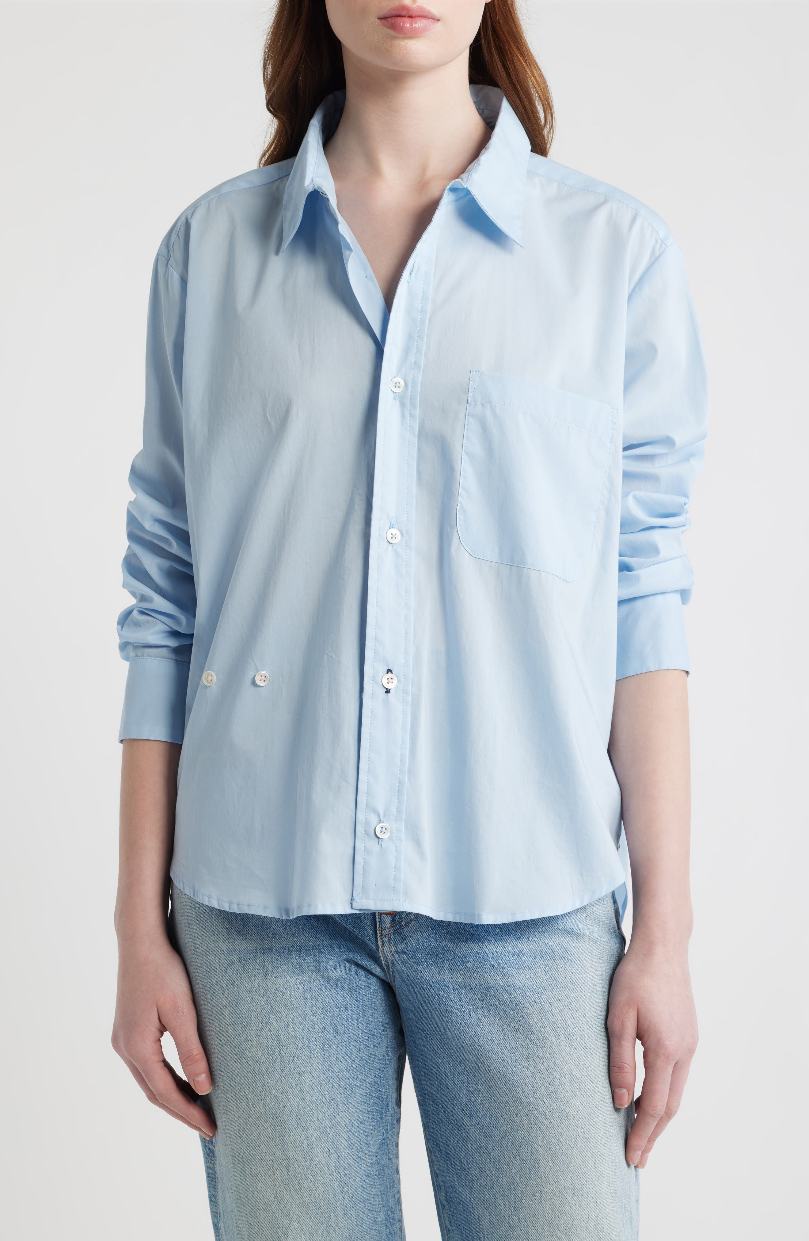 Relaxed Button-Up Wrap Shirt - image 4