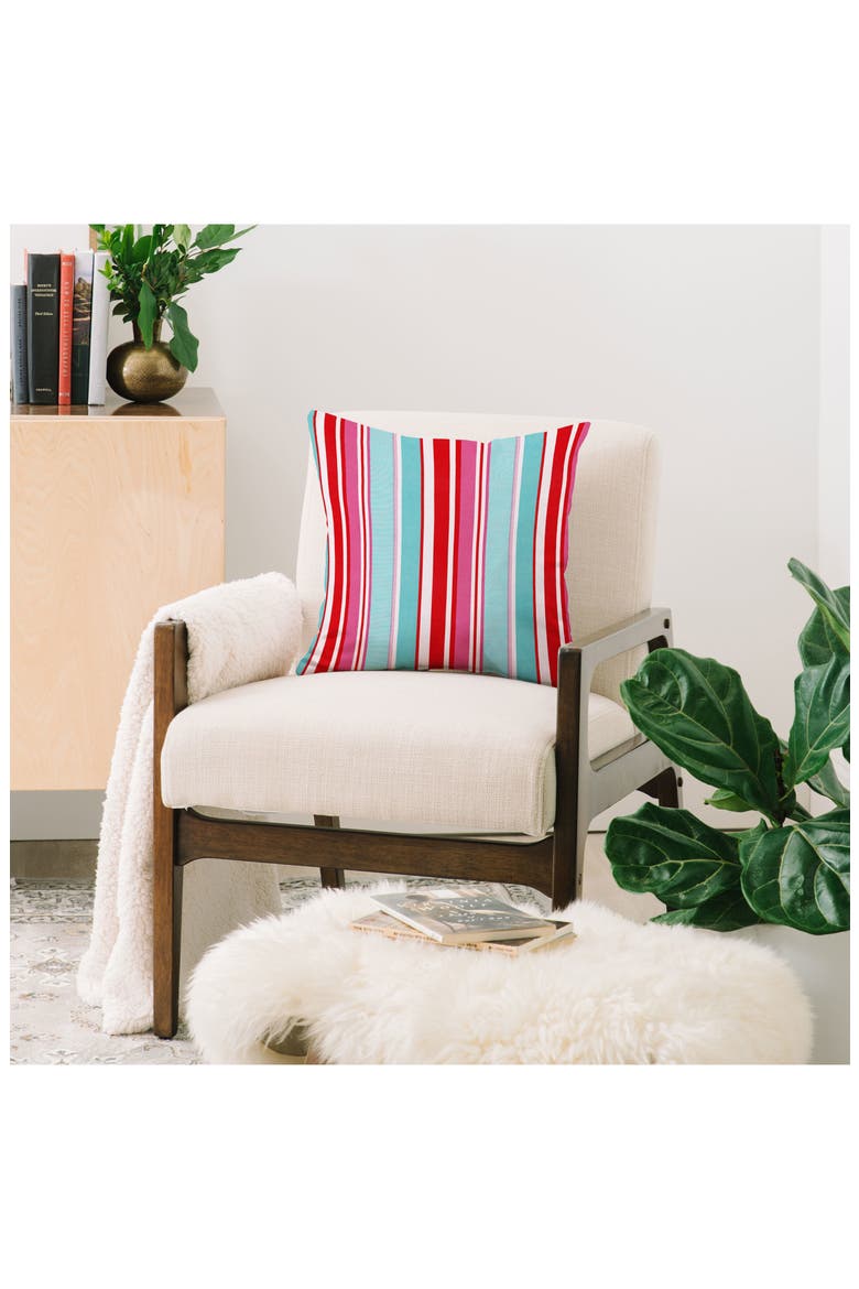 Stripe & Lobster Print Throw Pillow, Alternate, color, MULTI STRIPE