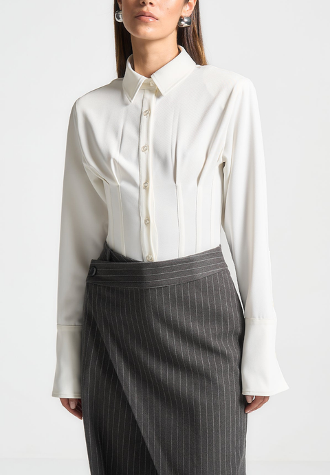 Agnes Corset Shirt Bodysuit