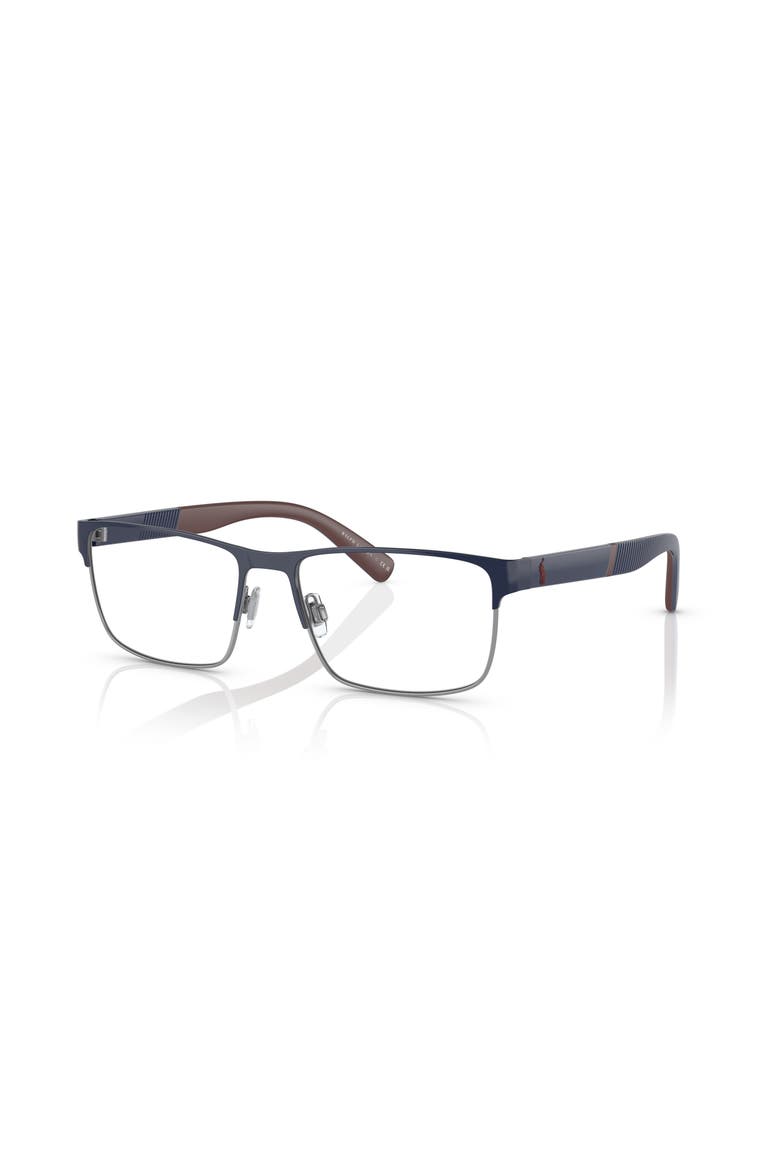 56mm Rectangle optical glasses, Main, color, Blue