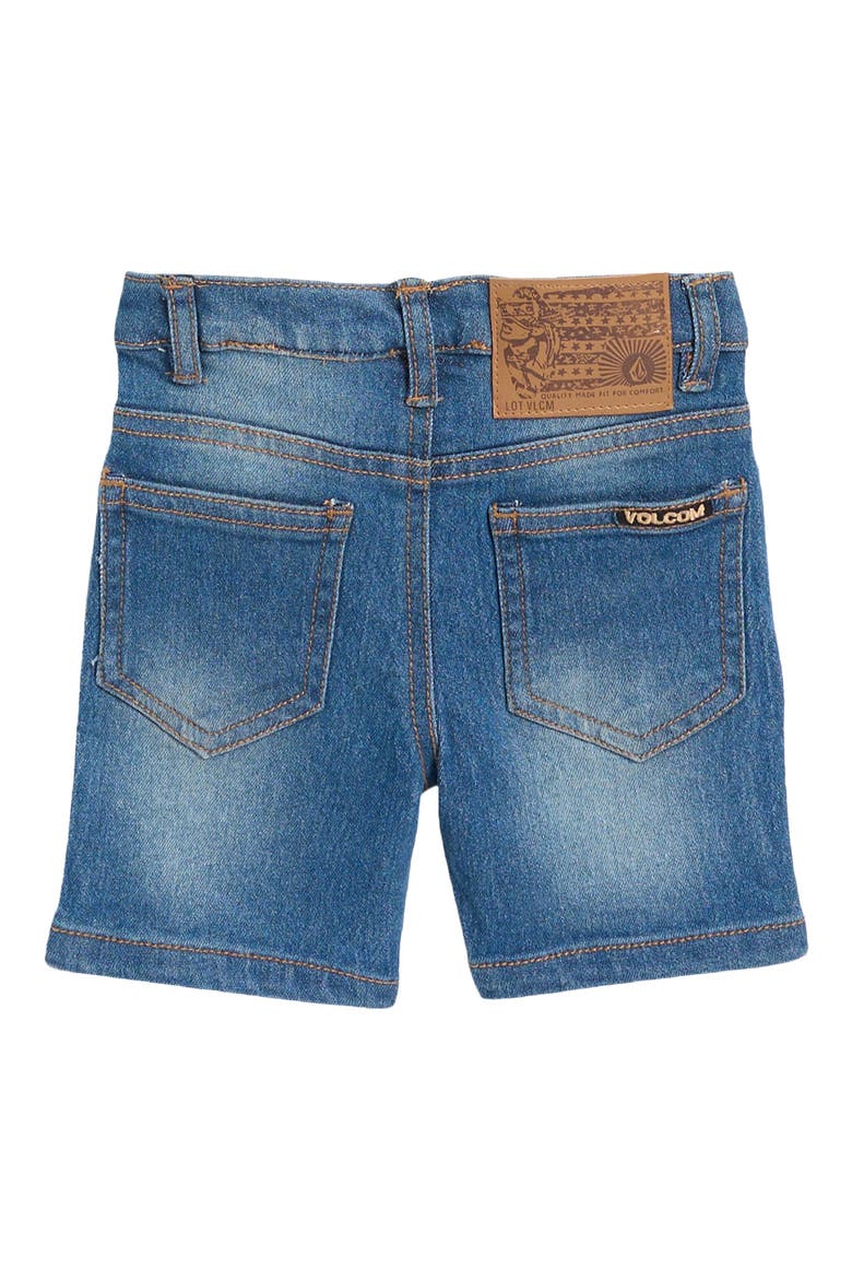 Short Sleeve Button-Up Shirt & Denim Shorts Set, Alternate, color, TEAL