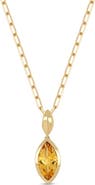 Bony Levy 14k Gold Citrine Pendant Necklace