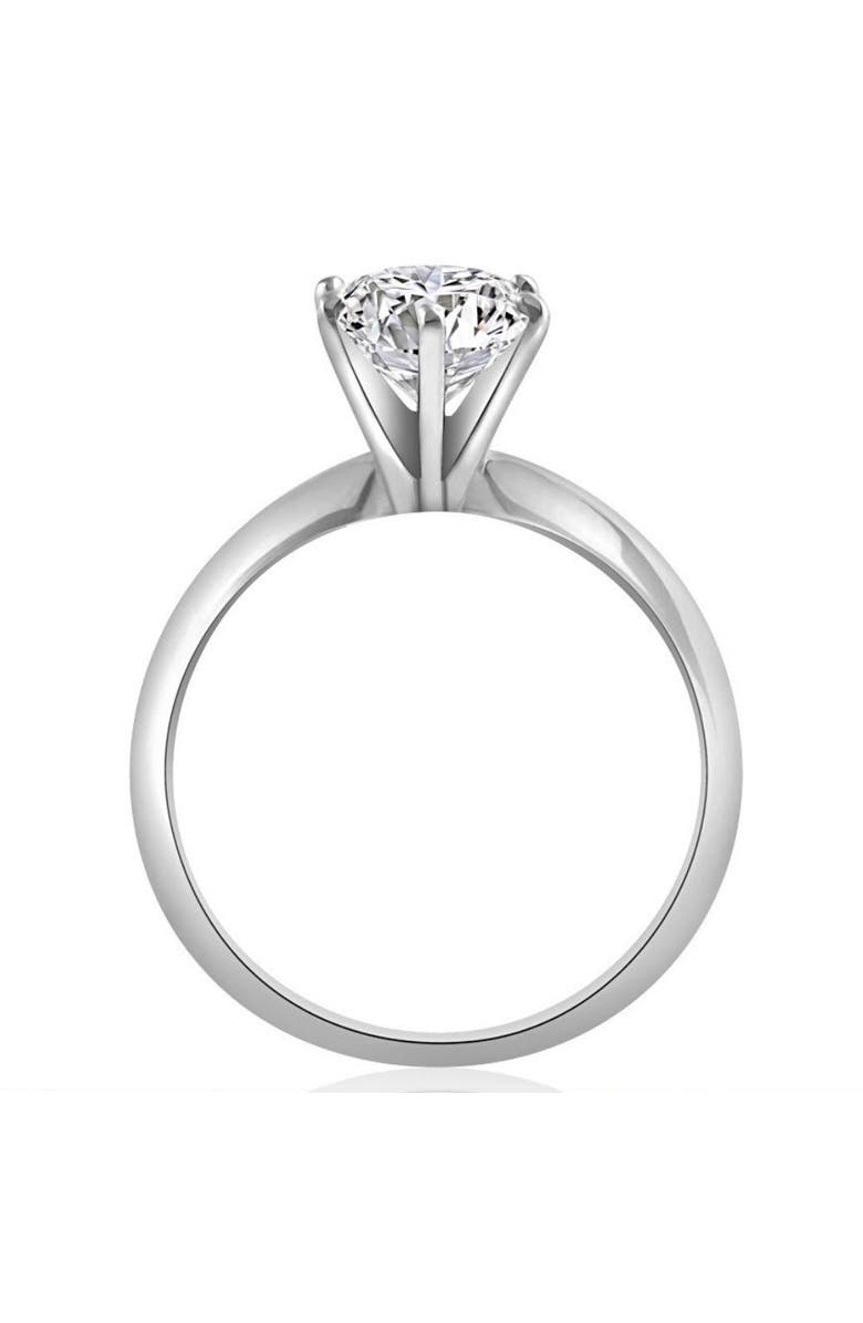 Bliss Diamond 2CT Platinum Pear Shape Diamond 6-Prong Solitaire Engagement Ring Lab Grown, Alternate, color, Platinum