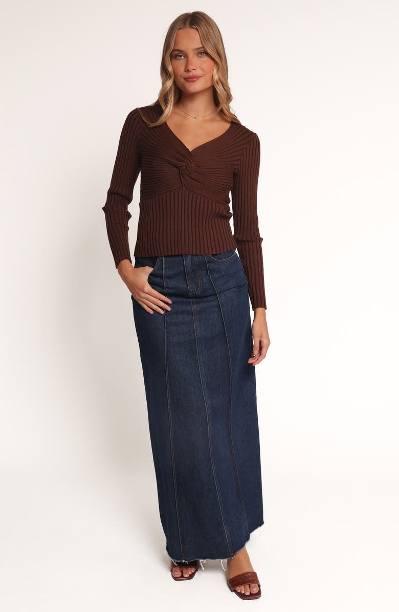 Petal & Pup Demi Twist Rib Sweater, Alternate, color, Brown