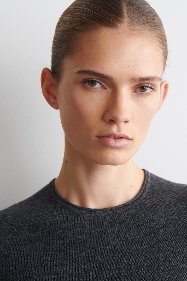 Seamless Merino Wool T-Shirt, Alternate, color, CHARCOAL MÉLANGE