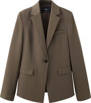 MANGO Notch Collar Blazer