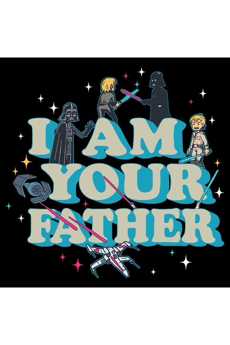 Men's Star Wars The Empire Strikes Back Cartoon I Am Your Father  Graphic T-Shirt, Alternate, color, Black
