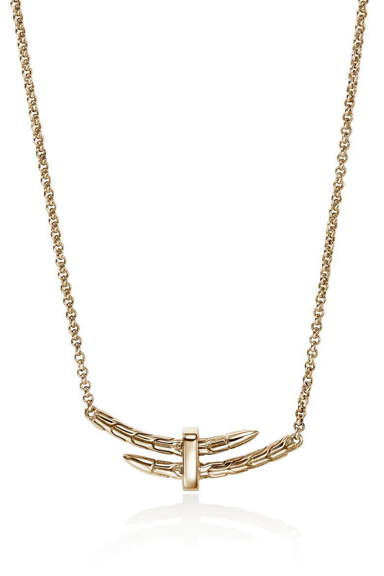 Pavé Diamond Spear Station Necklace, Alternate, color, GOLD