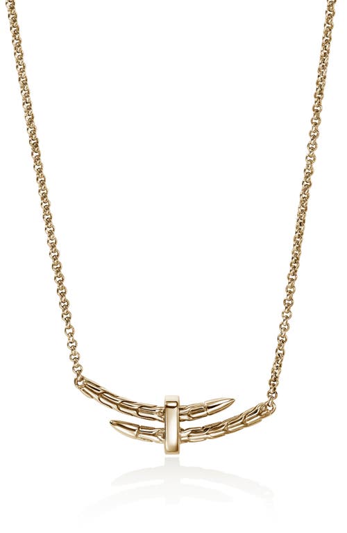 John Hardy 14k Yellow Gold Sterling Silver Diamond Necklace In Gold