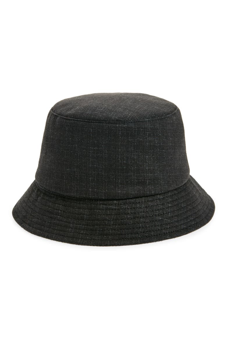 Micro Check Bucket Hat, Main, color, BLACK