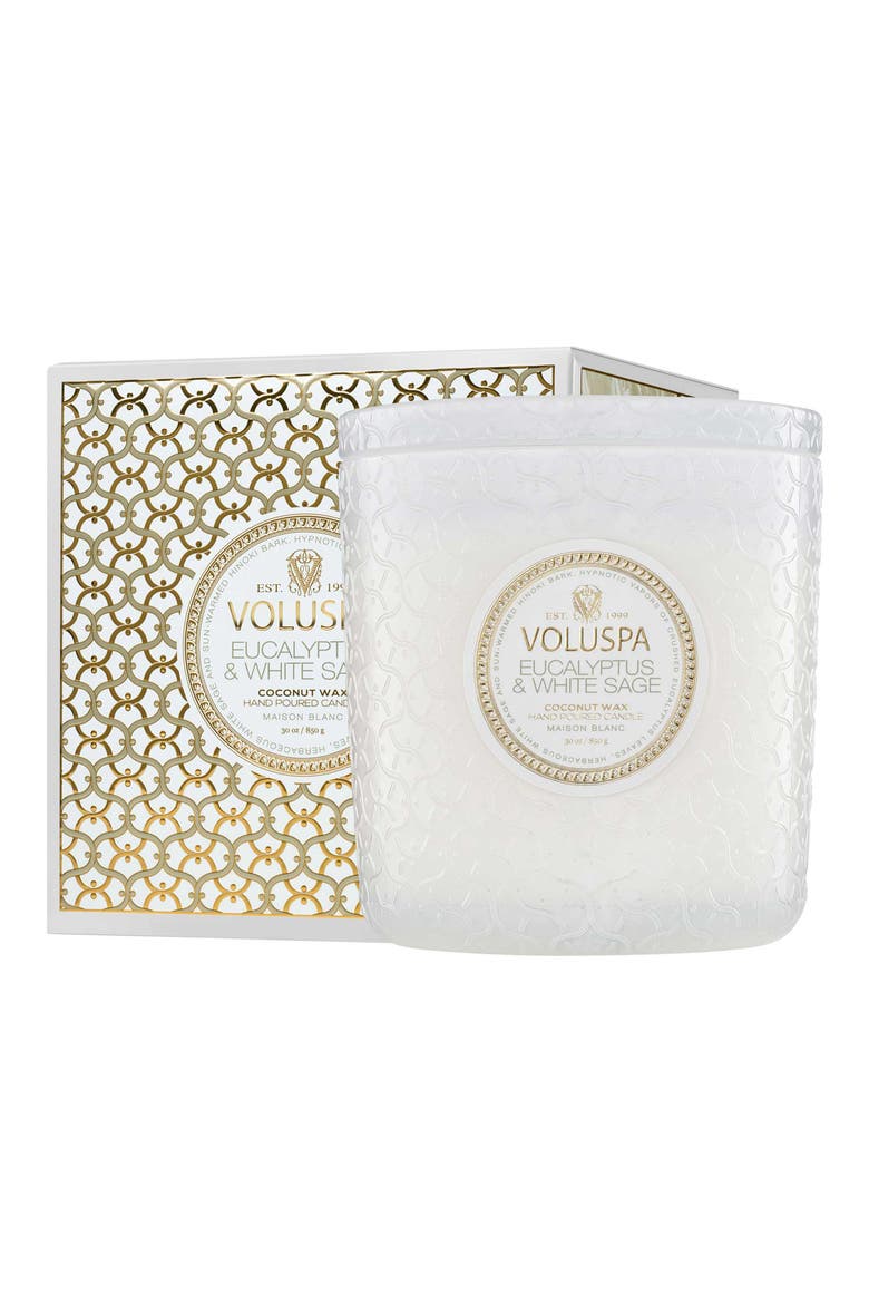 Eucalyptus & White Sage Boxed Luxe Candle, Alternate, color, EUCALYPTUS & WHITE SAGE
