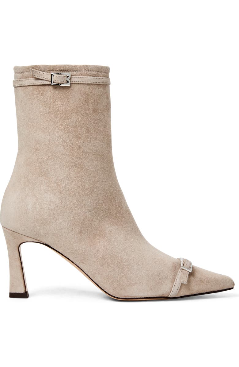 Bruno Magli Addison Belt Detail Bootie, Alternate, color, Taupe Suede