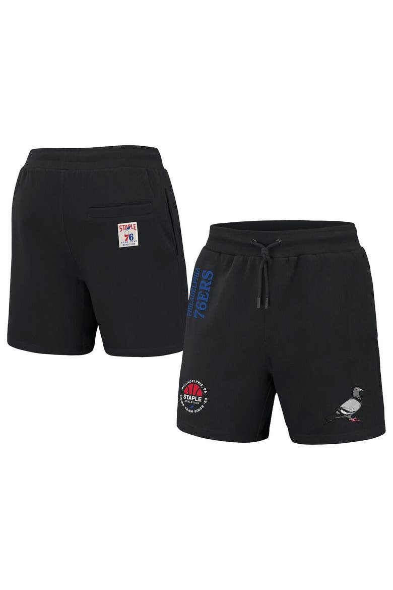 Men's NBA x Staple Black Philadelphia 76ers Home Team Shorts, Main, color, Black