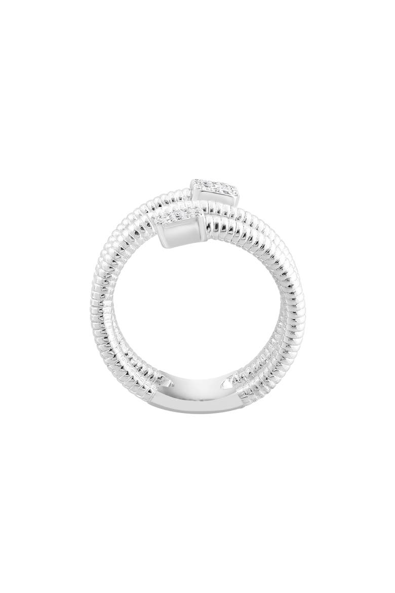 Sterling Silver Diamond Pavé Ring - 0.11ct, Alternate, color, WHITE
