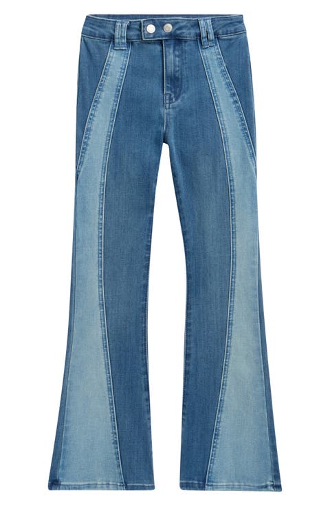 Kids' Two Tone Flare Jeans