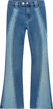 Tractr Kids' Two Tone Flare Jeans