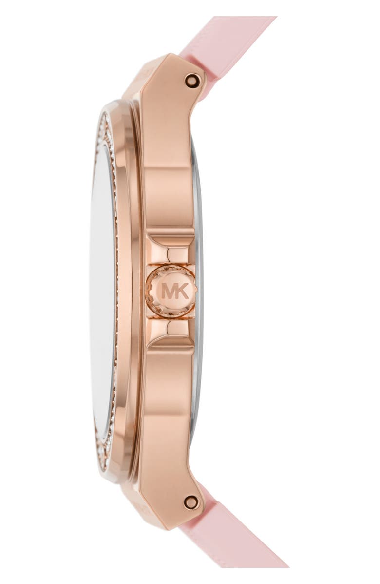 Michael Kors Lennox Silicone Strap Watch, 37mm, Alternate, color, 