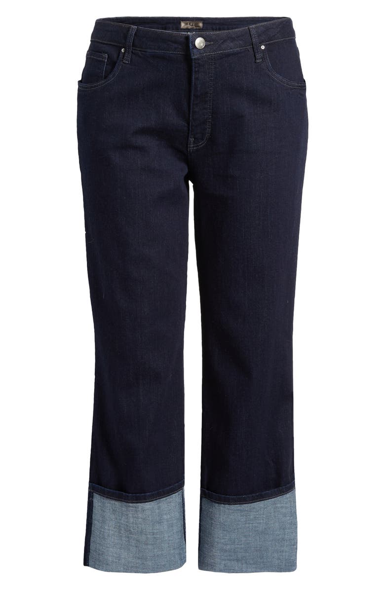 KUT from the Kloth Fab Ab Cuffed High Waist Wide Leg Jeans, Alternate, color, 