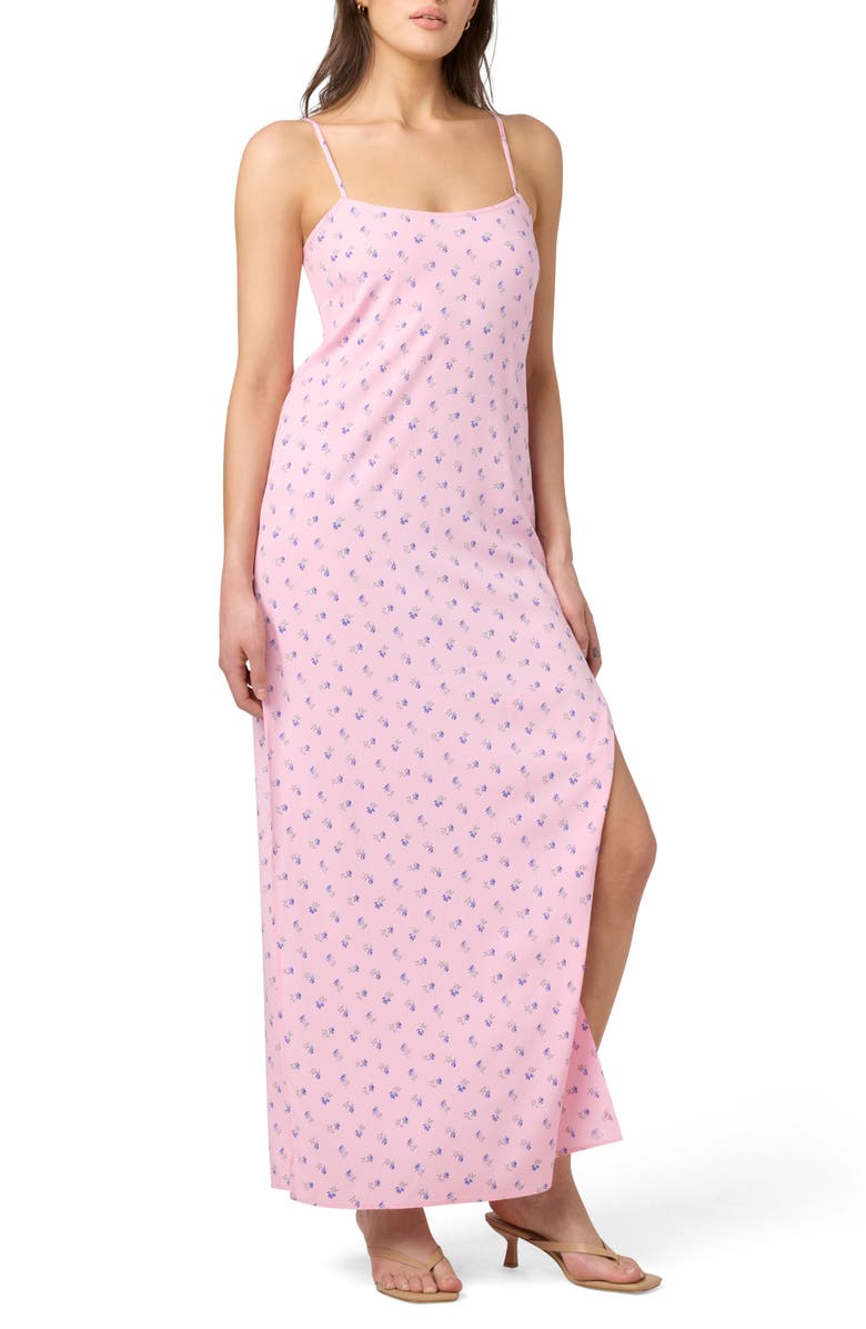 Florence by Mills Slit Maxi Slipdress, Main, color, Pink Floral