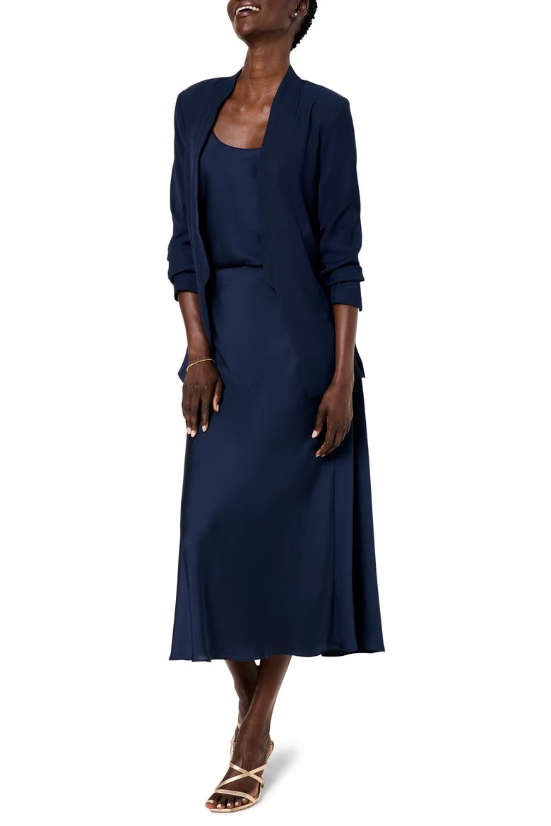 Social Edit Blazer, Alternate, color, DARK INDIGO