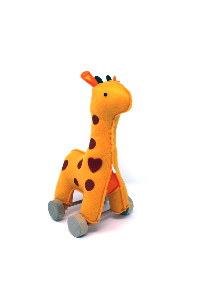Jack Rabbit Creations Felt Rolling toy Giraffe, Main, color, Yellow