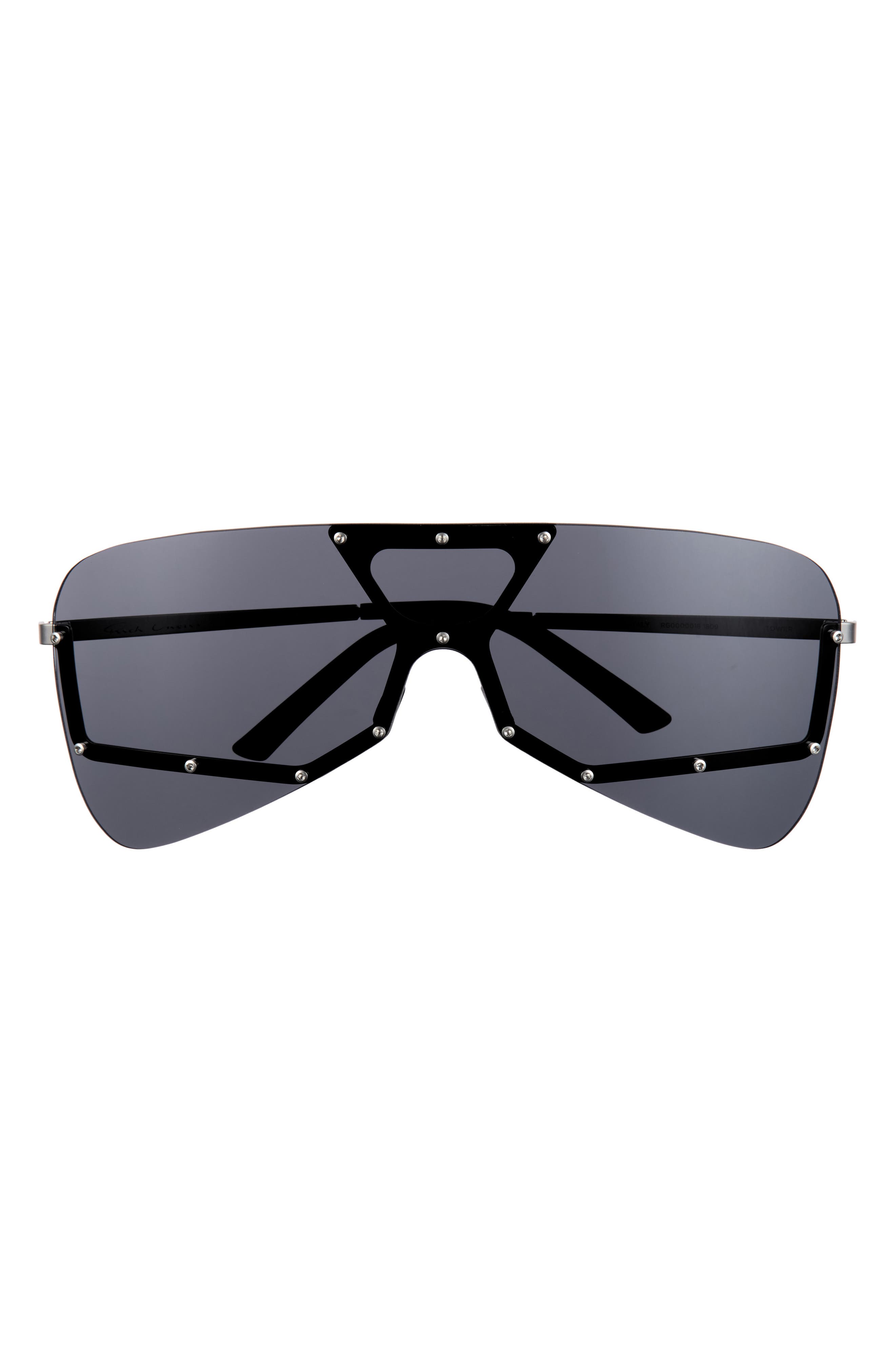 selected SILVER TEMPLE/ BLACK LENS