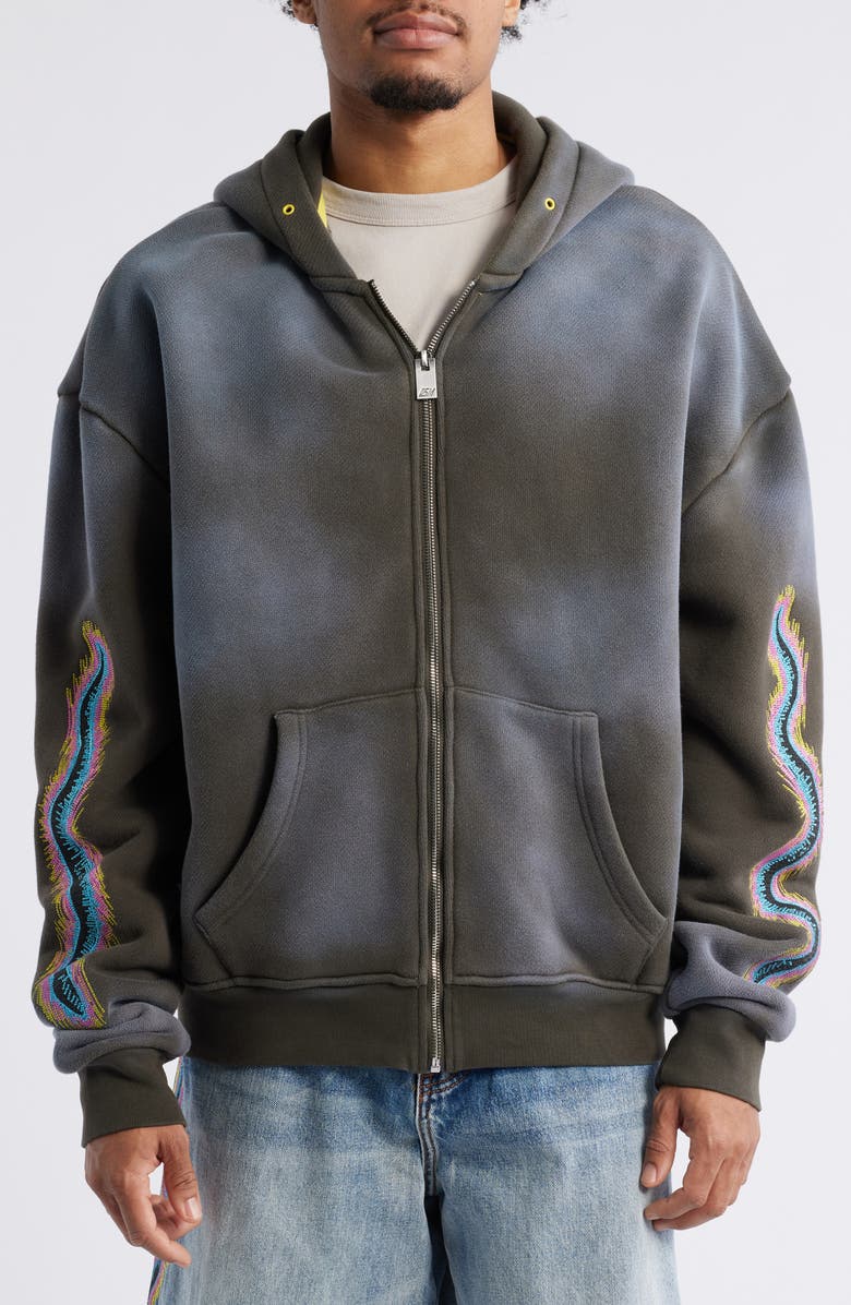 DIET STARTS MONDAY Snake Zip Hoodie, Alternate, color, 