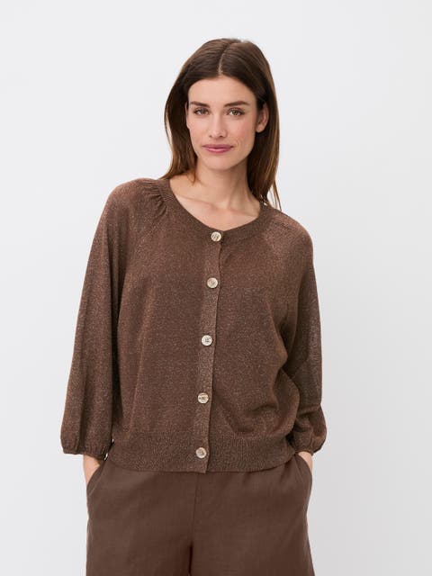 Malakker Balloon Sleeve Knit Cardigan