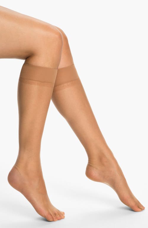 Falke 'shelina 12 Denier' Ultra Sheer Knee Highs In Powder