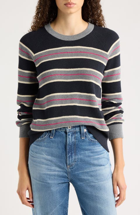 Throwback Stripe Organic Cotton & Cashmere Sweater