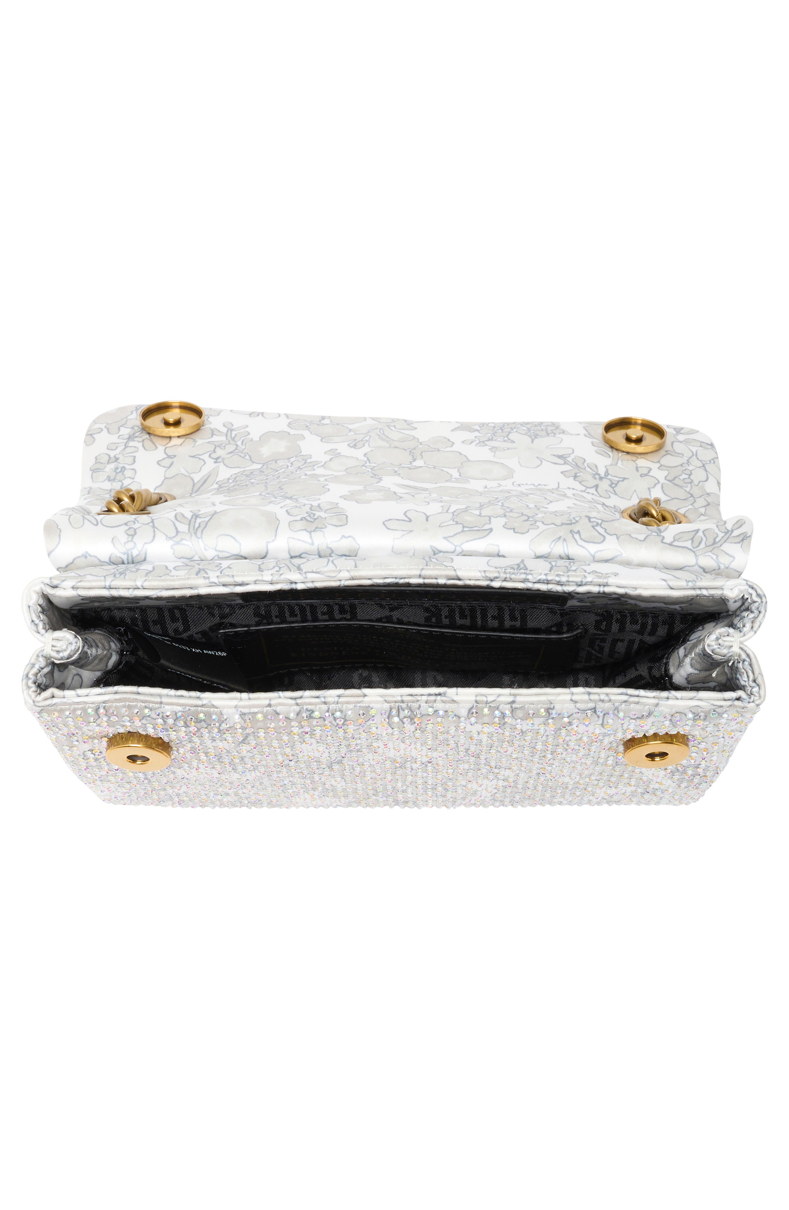 Mini Fabric Kensington Crystal Crossbody Bag, Alternate, color, NATURAL