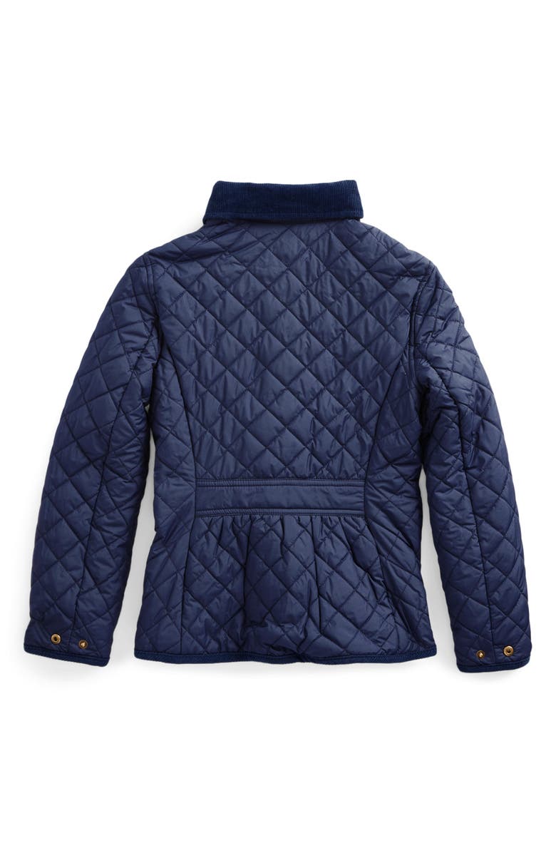 Polo Ralph Lauren Kids' Audrey Quilted Jacket with Removable Hood, Alternate, color, Newport Navy