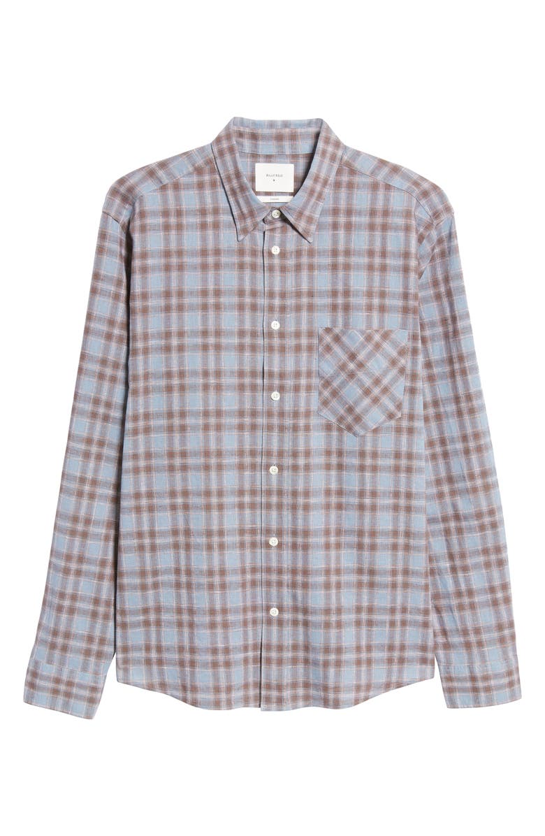 Billy Reid Men's Tuscumbia Standard Fit Plaid Cotton & Linen Button-Up Shirt, Main, color, 