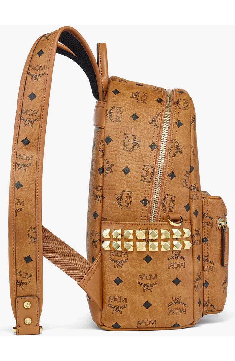 MCM Small Stark Backpack in Visetos, Alternate, color,