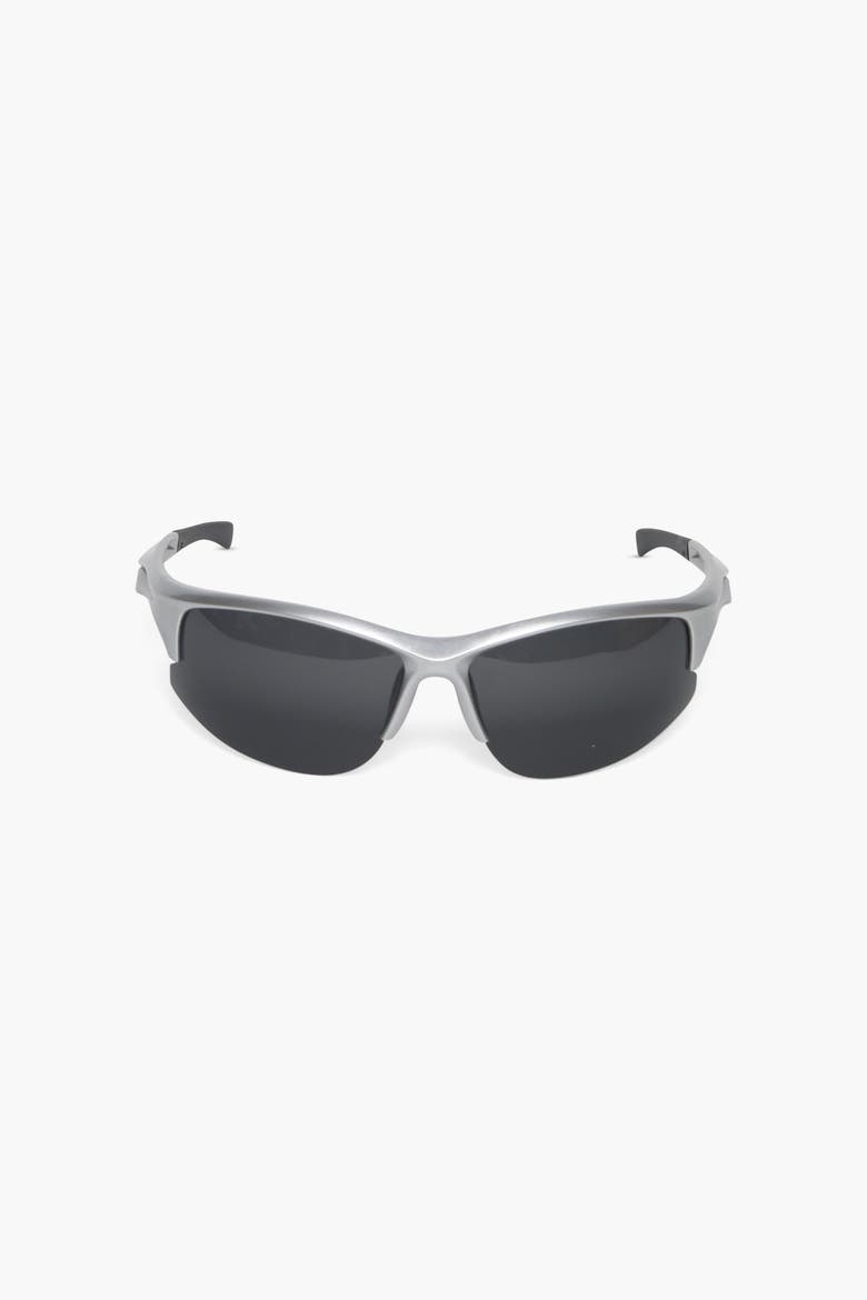 Organic Blade Sunglasses, Main, color, silver