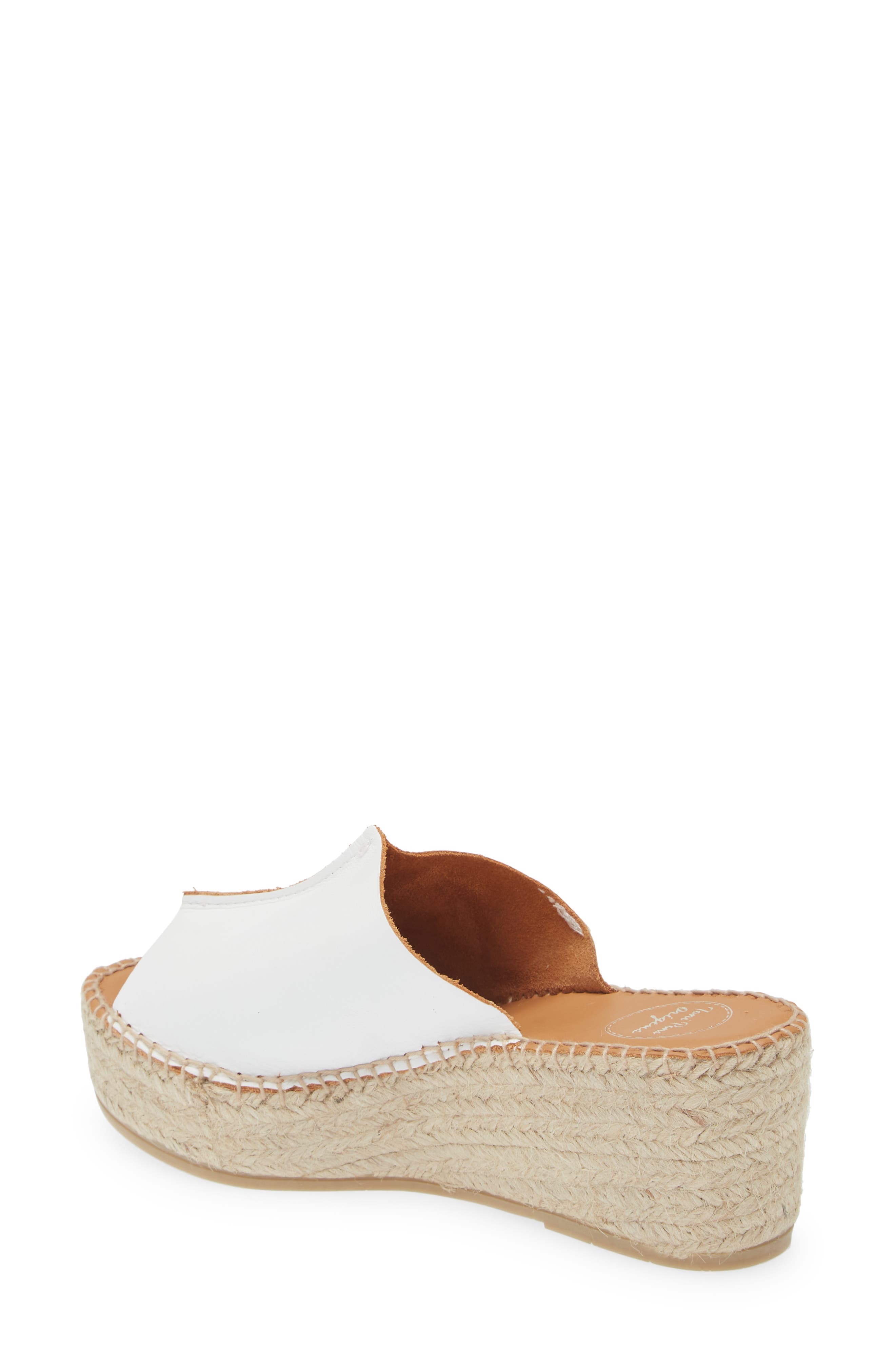 Ivonne Espadrille Platform Wedge Slide Sandal, Alternate, color, BLANC/WHITE