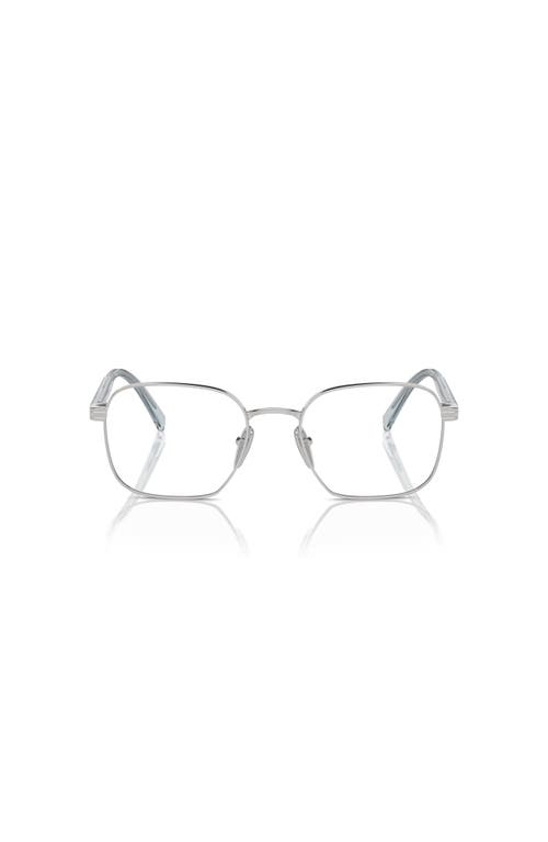 Prada 53mm Rectangle Optical Glasses In Gray