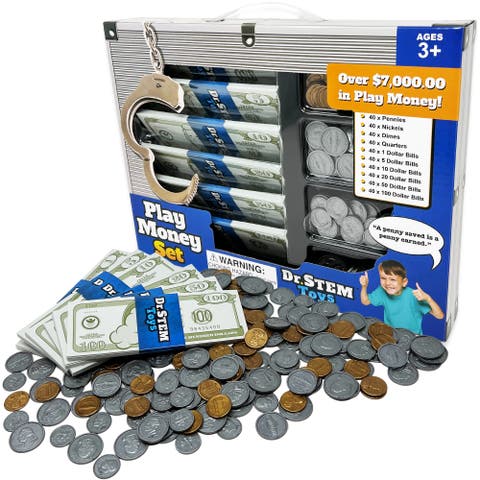 Play Money Set 400 Pieces Play Bills & Coins