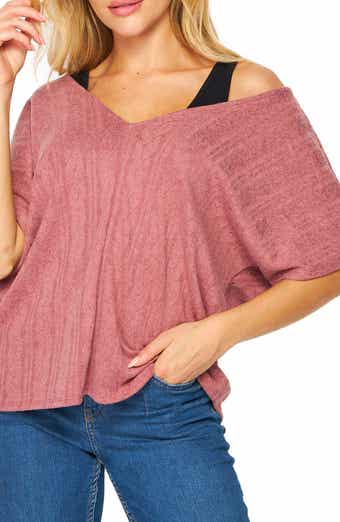 BLUEGREY Double V-Neck Knit Top